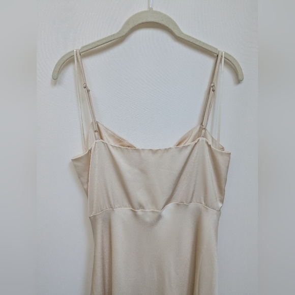 NWT ASTR The Label Cream Satin Formal Slip Dress Midi To Maxi Length Size XL - Picture 15 of 16